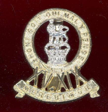 15th/19th King's Royal Hussars staybright cap badge