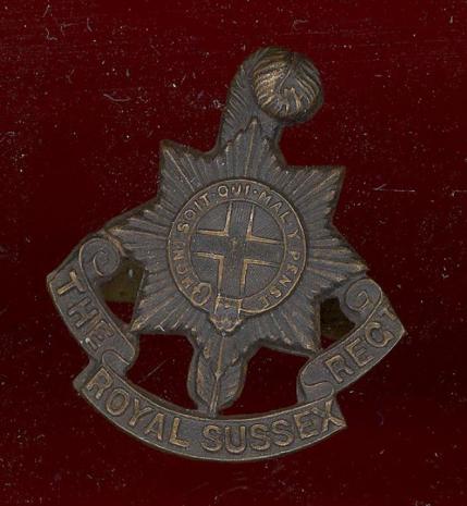 Royal Sussex Regiment Officer's OSD cap badge