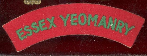 Essex Yeomanry cloth shoulder title