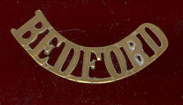 BEDFORD The Bedfordshire Regiment WW1 shoulder title