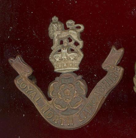 Loyal North Lancashire Regiment Edwardian OR?s cap badge  