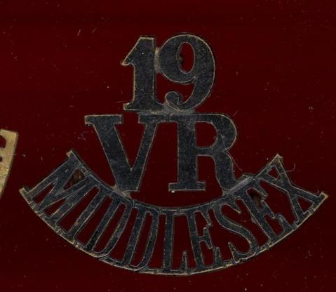 19 / VR / MIDDLESEX Victorian shoulder title