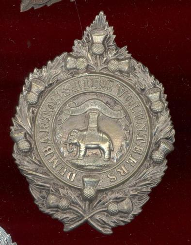 Scottish. 1st Dumbartonshire Volunteer Rifle Corps Officer's glengarry badge circa 1887-1908.