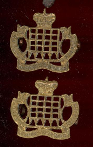 Royal Gloucestershire Hussars Yeomanry OR's collar badges 