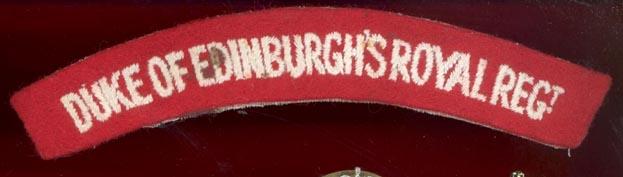 DUKE OF EDINBURGH'SROYAL REGT. cloth shoulder title