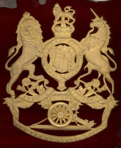 Royal Artillery Officer's Edwardian  helmet plate 