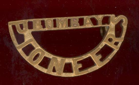 Indian Army; BOMBAY  / PIONEERS Officer's shoulder title 