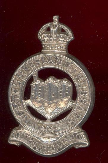 Northumberland Hussars Yeomanry Officer's cap badge