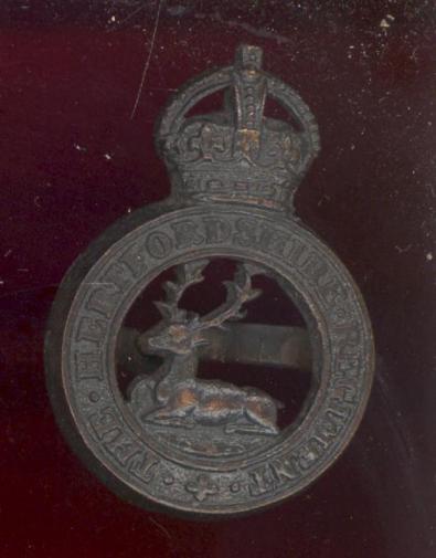 The Hertfordshire Regiment WW1  Officer's OSD cap badge