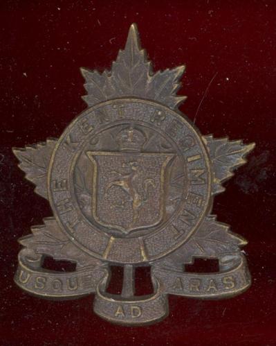 Canadian The Kent Regiment (MG) cap badge