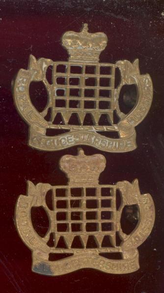 Royal Gloucestershire Hussars Yeomanry OR's collar badges 