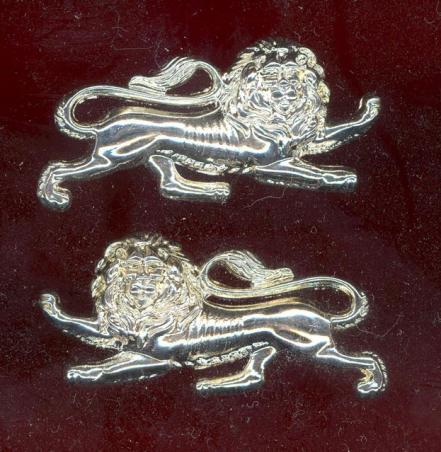 The King's Own Royal Border Regiment Officer's collar badges