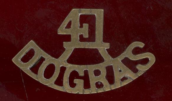 Indian Army WW1 41st Dogras Regt. shoulder title