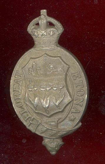 Eton College OTC King's Crown cap badge 