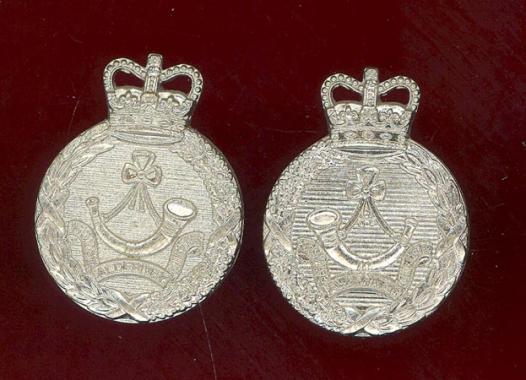 Royal Alderney Militia collar badges