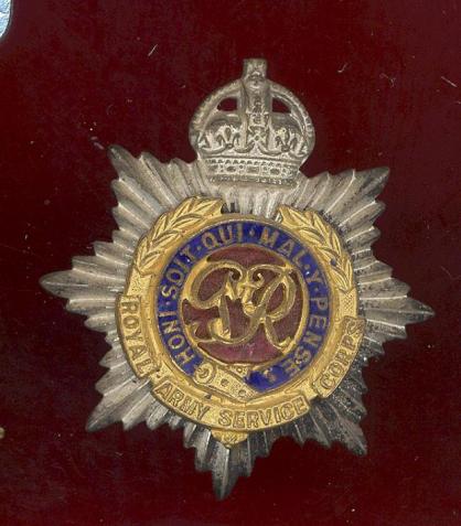 Royal Army Service Corps Officer's cap badge