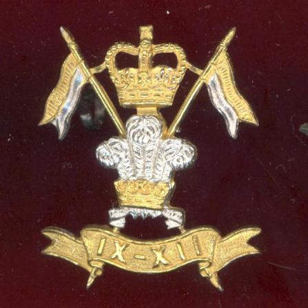 9th / 12th Royal Lancers (Prince of Wales's) Officer's cap badge