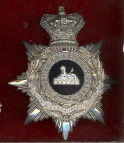 2nd VB South Lancashire Regiment Victorian Officer s helmet plate 
