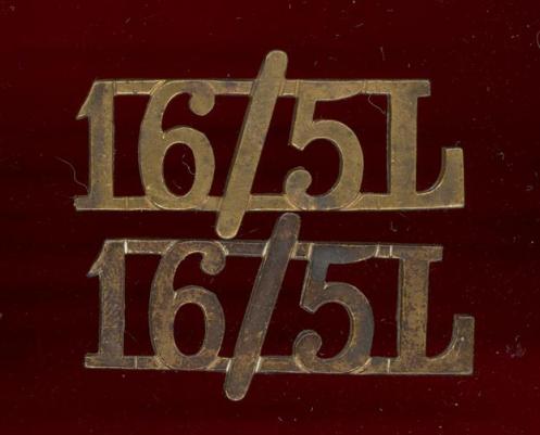 16/5L 16th/5th Queens Royal Lancers shoulder titles