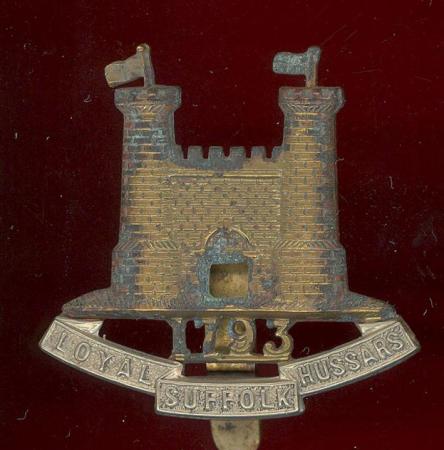 Loyal Suffolk Hussars OR's cap badge 