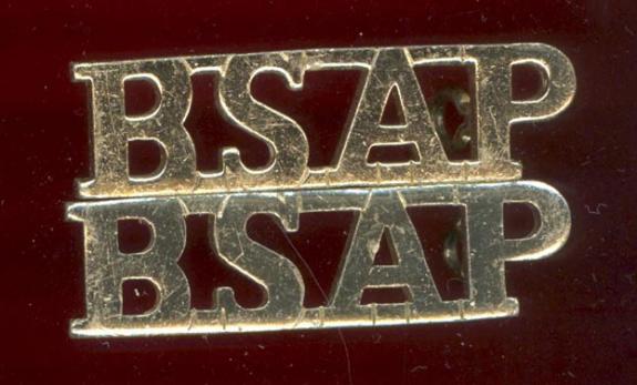 BSAP British South African Police staybright shoulder titles