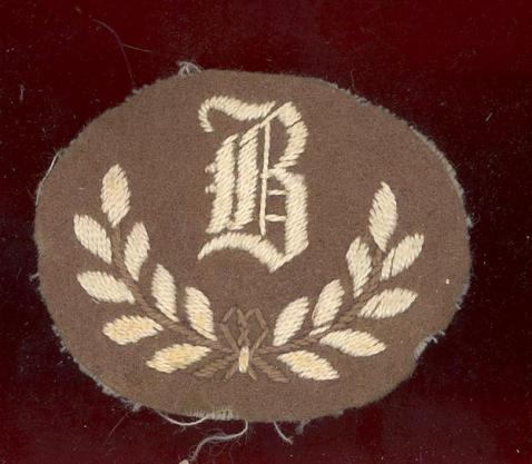 B class tradesman cloth arm badge
