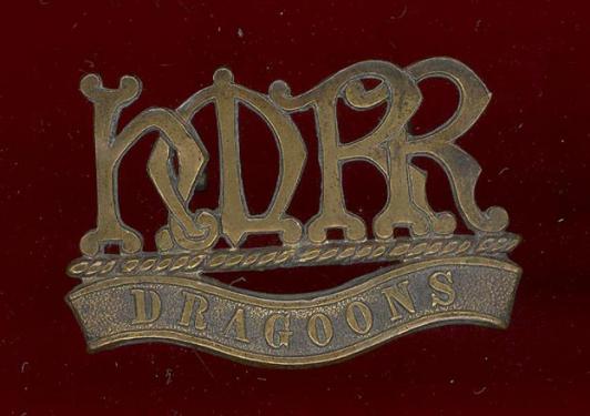 Boer War H.M.R.R. / DRAGOONS shoulder title
