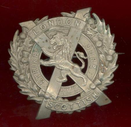 The London Scottish OR's glengarry badge