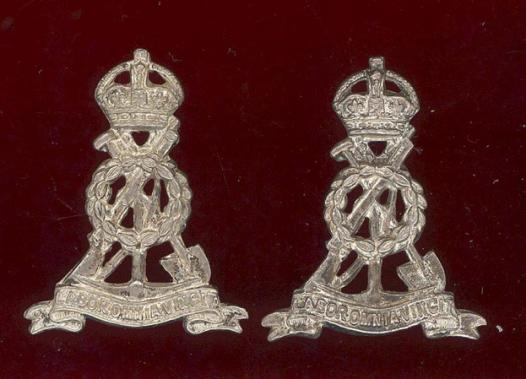 Labour Corps Officer's dress collar badges