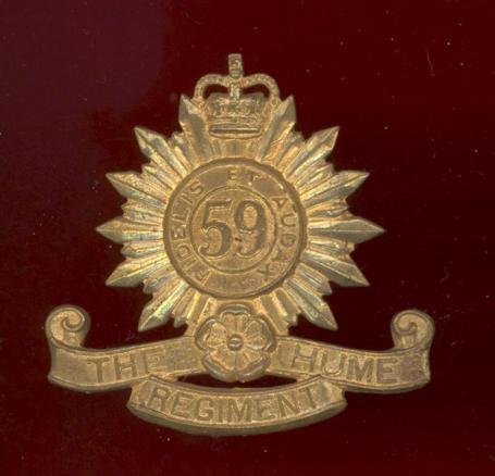 Australian 59th Infantry Bn ,The Hume Regiment slouch hat badge.