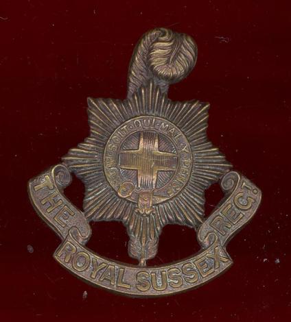 Royal Sussex Regiment Officer's OSD cap badge