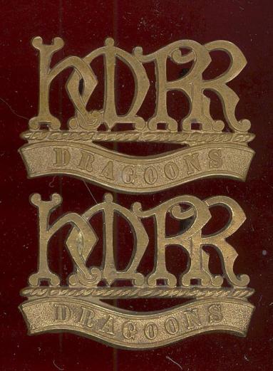 Boer War H.M.R.R. / DRAGOONS shoulder titles 