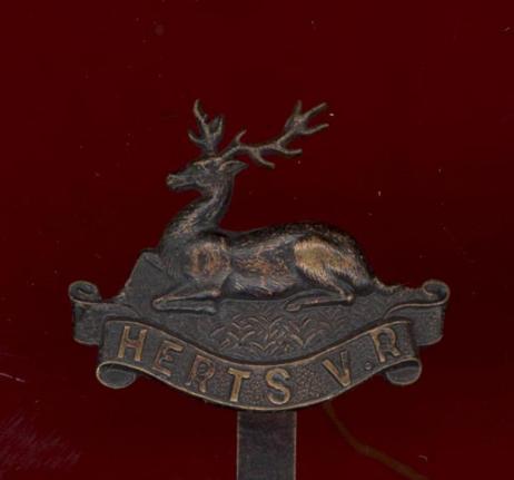 Hertfordshire Volunteer Regiment WW1 VTC cap badge