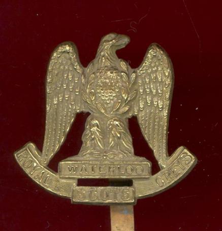 Scottish Royal Scots Greys WW1 OR's economy issuecap badge