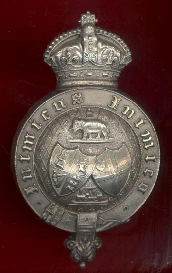 Indian Army Great Indian Peninsula Railway Volunteer Rifle Corps Officer's pouch belt plate