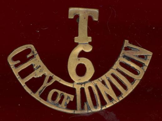 T / 6 / CITY of LONDON WW1 shoulder title