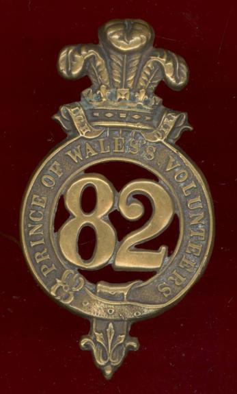 82nd Regiment of Foot Prince of Wales's Volunteers Victorian OR's glengarry badge 