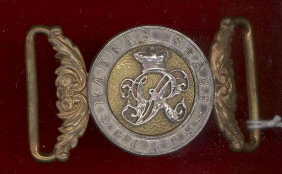 Indian Army. Madras Staff Corps Victorian Officer s waist belt clasp