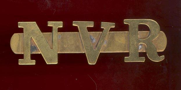 Indian Army N-V-R Nilgiri Volunteer Rifles helmet badge/ shoulder title