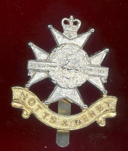Sherwood Foresters (Notts & Derby) staybright cap badge