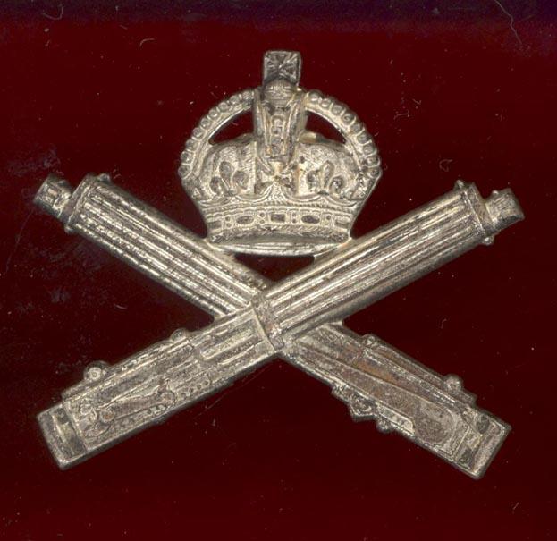 WW1 Machine Gun Corps Officer's silvered cap badge