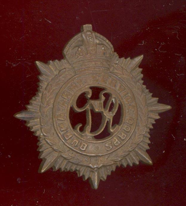 Burma Army Service Corps WW2 cap badge