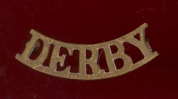DERBY The Sherwood Foresters Victorian Officer's shoulder title