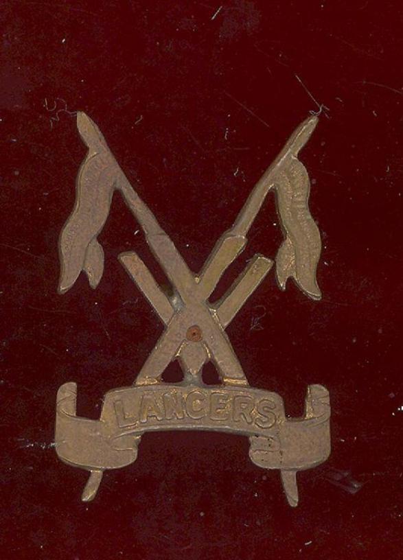 Indian Army 15th Lancers head-dress badge