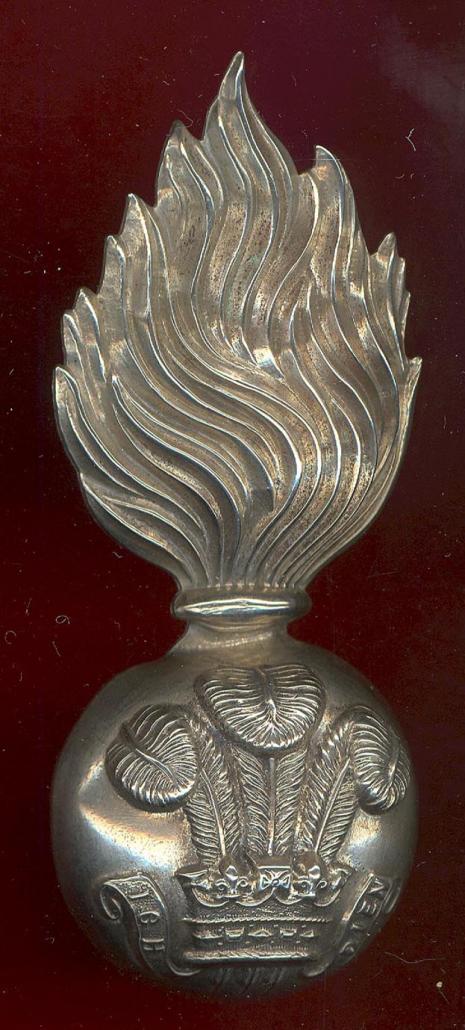 VB Royal Welsh Fusiliers  OR's  fur cap grenade.