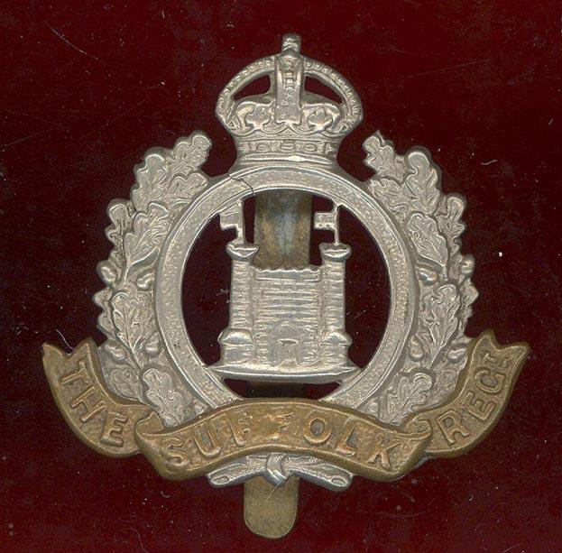 4th Bn. The Suffolk Regiment WW1 cap badge