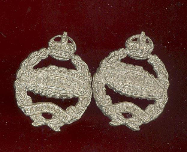 Royal Tank Corps OR's collar badges
