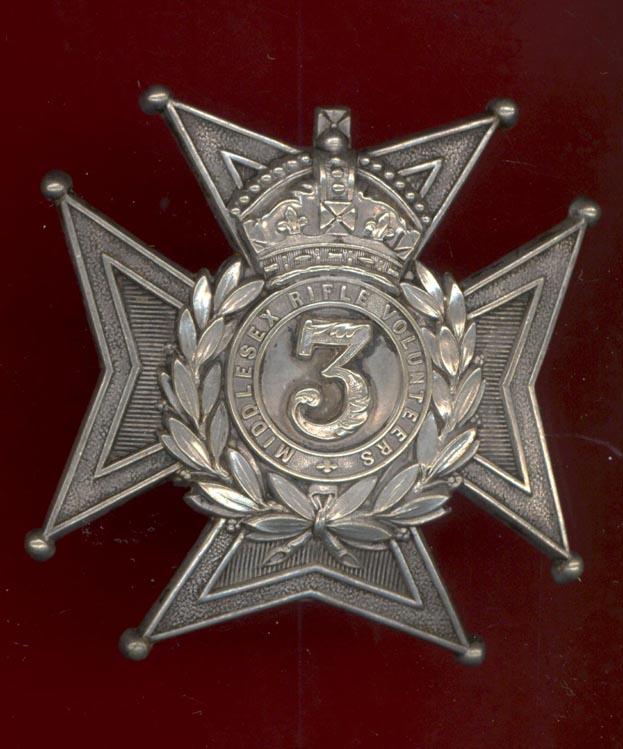 3rd Middlesex Rifle Volunteers Victorian Officers pouch belt plate