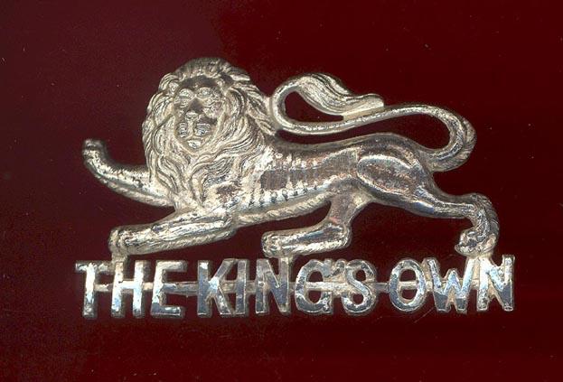 King's Own Royal Lancaster Regiment Officer's Sterling Silver cap badge