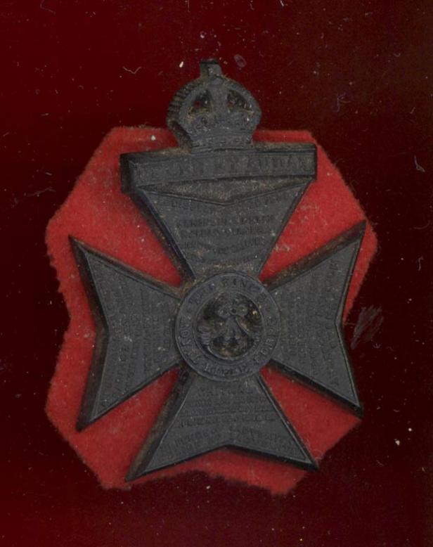 King's Royal Rifle Corps WW2 plastic economy cap badge
